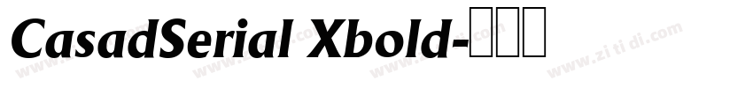 CasadSerial Xbold字体转换